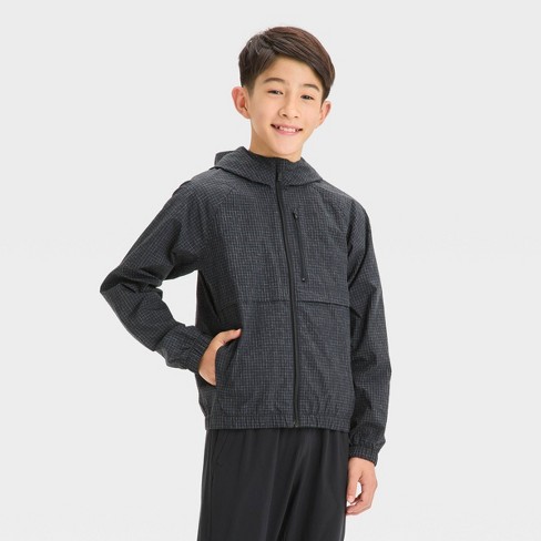 Boys' Rain Jacket - All In Motion™ Black Onyx S