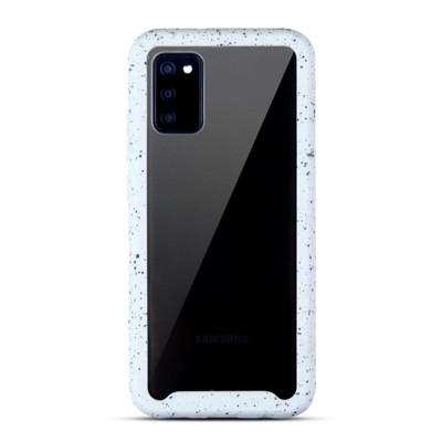 MyBat Splash Hybrid Case Compatible With Samsung Galaxy A02s - Highly Transparent Clear / White