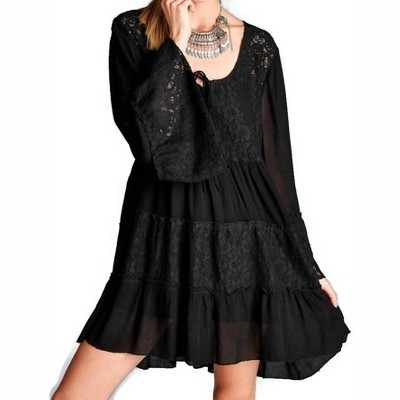 Women's Ruffles & Lace Dress - Velzera