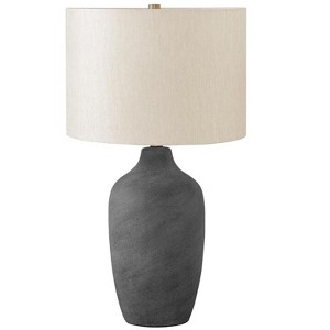 Monarch Specialties Lighting 27inchH Table Lamp Grey Ceramic Beige Shade Contemporary - 1 of 4