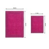 Luxury Reversible Bathroom Rugs Set, Washable Rug, Extra Soft and Absorbent bath Rug, Kitchen Mat, Non-Slip Bath Mat Set, 2 Pcs Set(S+L), Hot Pink - 3 of 4