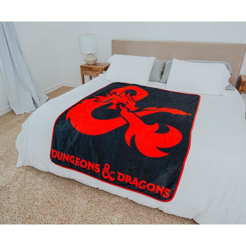 Surreal Entertainment Dungeons & Dragons Logo Fleece Throw Blanket | 45 x 60 Inches, 4 of 10