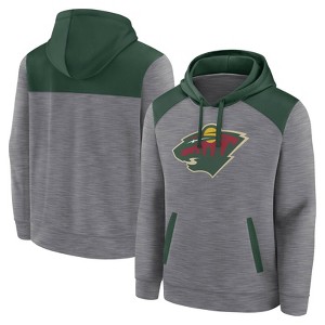 NHL Minnesota Wild Men's Gray Poly Hooded Sweatshirt - 1 of 3