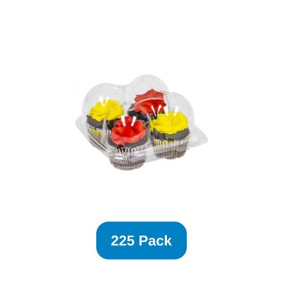 Green Paper Products 4 Count Cupcake Container Clear PET - Case of 225