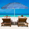 Tangkula 8 FT Patio Beach Umbrella Sun Shelter w/Sand Anchor & Tilt Air Vent for Garden Beach Backyard - 2 of 4