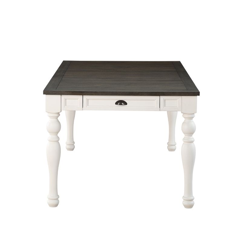 Joanna Two-Toned Extendable Dining Table Ivory/Charcoal - Steve Silver Co., 3 of 7