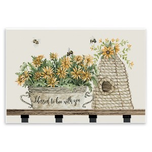 Stupell Industries Bee with You Indoor Insect Honey Flower Harvesting, 13" x 19" - 1 of 4
