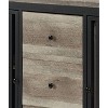 47" Zudora Kitchen and Dining Cabinet Antique Oak and Sandy Black Finish - Acme Furniture: Metal Frame, Divided Storage, Wood Composite - 3 of 4