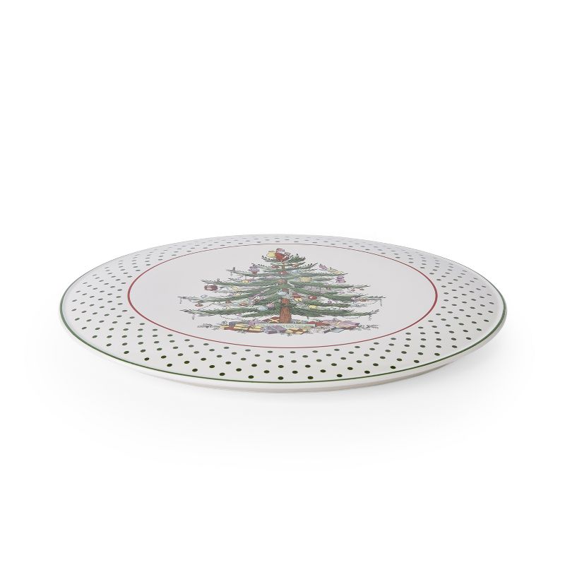 Spode Christmas Tree Polka Dot Cake Plate, 2 of 7