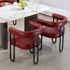 LOVMOR House Hold Contemporary Designed Chenille Fabric Upholstered Accent/Dining Chair/Kitchen Armchair for Living Room set of 2 - 2 of 4