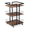 Furniinspire Utility Storage Cart Three-Layer Large-Capacity Swivel Wheel Beauty Cart Durable And Anti-Falling Suitable - 2 of 4
