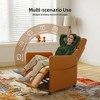 Angel Sar Brown Leather Power Lift Recliner Chair, Electric Massage Recliner with Footrest, Space-Saving Recliner for Living Room - 4 of 4