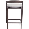Counter Stool 31.1" H, Dove Gray Fabric Seat with Espresso Rubberwood Frame (Set of 2) By Zuo Modern - 4 of 4