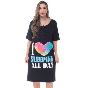 Just Love Short Sleeve Nightgown Sleep Dress for Women Sleepwear - 1 of 2