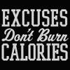 Junior's CHIN UP Excuses Don't Burn Calories Racerback Tank Top - image 2 of 4