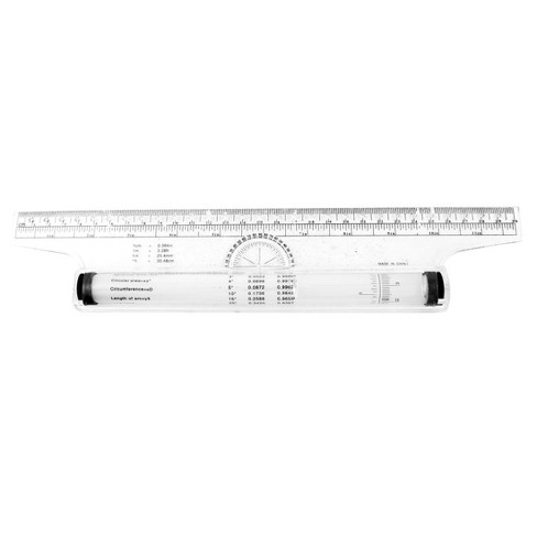 Rolling Ruler, 5.9 inches (15 cm), Plastic, Practical Measurement,  Versatile Ruler, Rolling Ruler, Convenient Ruler, Drafting, DIY,  Protractor, Straight, Parallel, Angle, Parallel Ruler, Stationery, Line  Drawing, Picture, Graph, Office Supplies