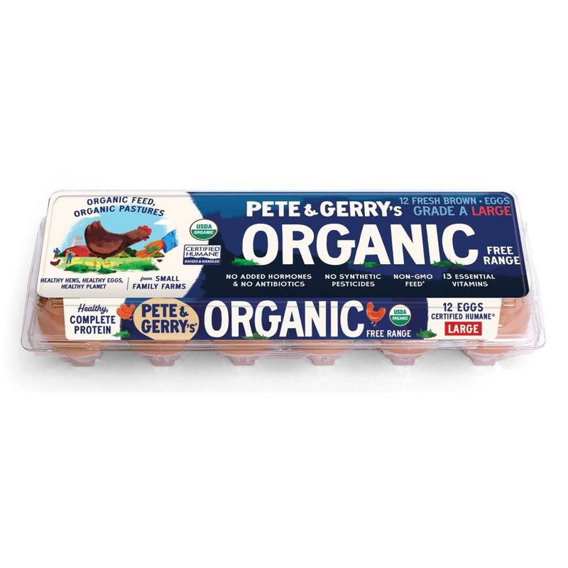 Pete and Gerry&#39;s Organic Grade A Large Eggs - 12ct, 1 of 8