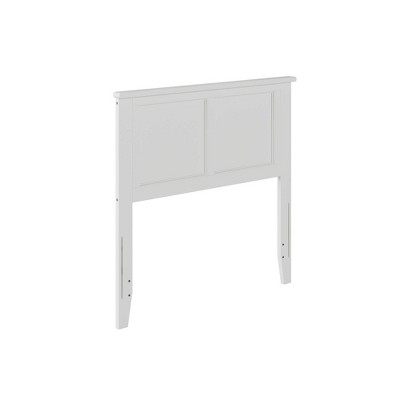 Twin White Wood Panel Headboard with USB Charger