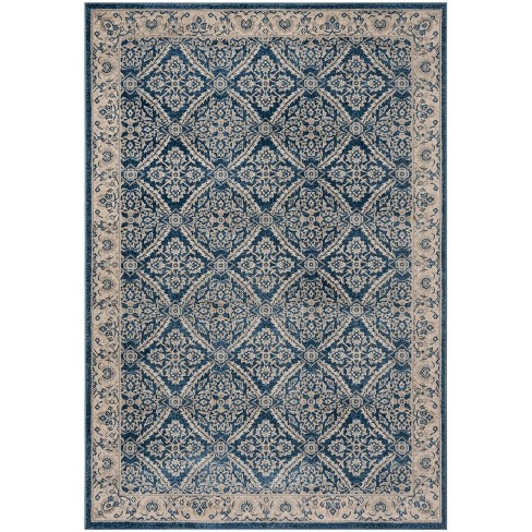 Brentwood Bnt863 Power Loomed Area Rug - Navy/creme - 6'x9' - Safavieh ...