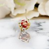 Slickblue Stylish 925 Sterling Silver Gold-Plated Ring with Synthetic Ruby Garnet, Oval Solitaire, Size 5-11 - 2 of 3