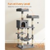 FEANDREA Cat Tree, Cat Tower for Indoor Cats, 56.3-Inch Cat Condo with Scratching Posts, Hammock, Plush Perch - 3 of 4