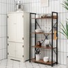 Costway 4 -Tier Industrial Bookshelf Open Storage Bookcase Display Shelf for Home Office - 2 of 4