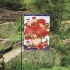 Red Geraniums Moire Garden Flag - 2 of 4
