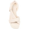 Journee Collection Womens Jaymie Tru Comfort Foam Multi Strap Low Block Heel Sandals Off White 7.5 - 4 of 4