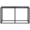 vidaXL Console Table Black Tempered Glass, Powder-Coated Steel - 2 of 4