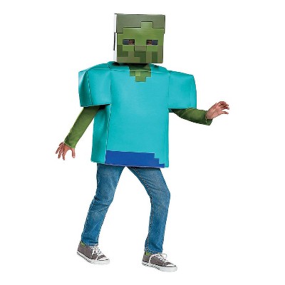 Minecraft Creeper Jumpsuit Kids Costume M 7-8