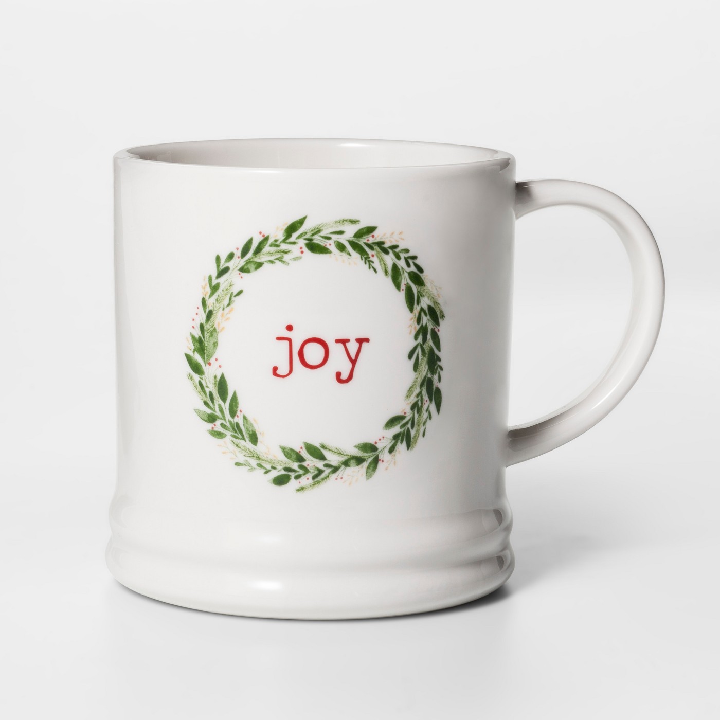 16oz Porcelain Joy Classic Wreath Mug - Thresholdâ„¢ - image 1 of 1