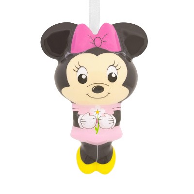 Hallmark Disney Minnie Mouse Holding Flower Christmas Tree Ornament