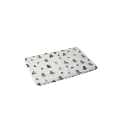 Gabriela Fuente Winter Forest Memory Foam Bath Mat Green - Deny Designs