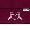 Dalix Heart of Bones Embroidered Beanie Skeleton Warm Winter Knit Hat for Women - 2 of 4