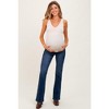 Pinkblush Dark Wash Super High Rise Bootcut Maternity Jeans - 2 of 4