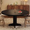 47-Inch Round Dining Table for 4 with Wooden Base, Circle Kitchen Dinner Table, Perfect for Dining Room, Kitchen, and Living Room. - 3 of 4