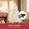 YOOCOZZ Christmas Decor- 6Ft Prelit Xmas Tree Douglas Fir Artificial Xmas Tree with Realistic Branches, 250 Warm White LED Lights & 1000 Tips, White - 4 of 4