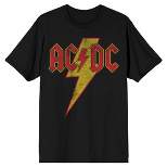 ACDC Vintage Lightning Bolt Logo Men's Black T-shirt