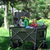 VisioGear Folding Wagon Cart with Rotating Handle, Adjustable Design for Transport Use, Green, 26.62"*15.55"*30.7" - 2 of 4