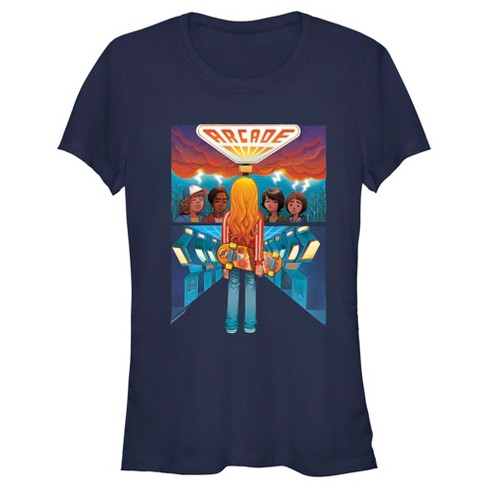 Juniors Womens Stranger Things Boys Meet Arcade Girl T-Shirt - image 1 of 4