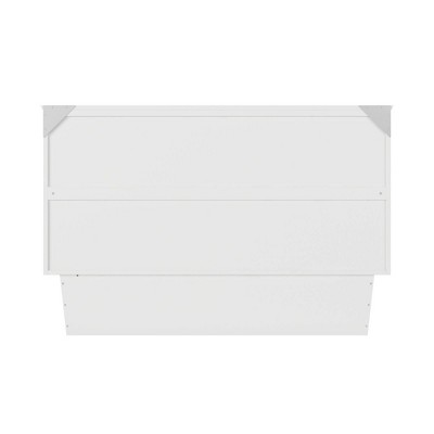 Queen-Sized Monroe Murphy Bed Chest with Single Drawer in White