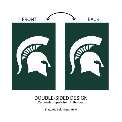 Michigan State Spartans Green and White Garden Flag