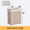 ALEXOUN 100L Wicker Laundry Hamper with Lid,with 1 Removable Bag,Multi-Purpose Storage Organizer for Laundry Room,Bathroom & Kids Toys,Light Gray - 3 of 4