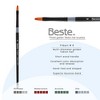 Creative Mark Beste Golden Taklon Filbert #10x0 Artist Brush, Professional Watercolor Brushes, For Acrylic Painting, Short Handle, Sharp Edges, - 2 of 4