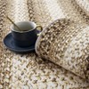 Washable Rug, Machine Washable Rugs for Bedroom, Braided Print Floor Cover, Rustic Low Pile Accent Carpet for Living Room Office, Black - 3 of 4