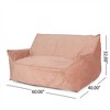 SKRAN Comfy Bean Bag sofas, 2 Seater Oversized Bean Bag Chair with Armrests, for Gaming Reading (Pink) - 3 of 4
