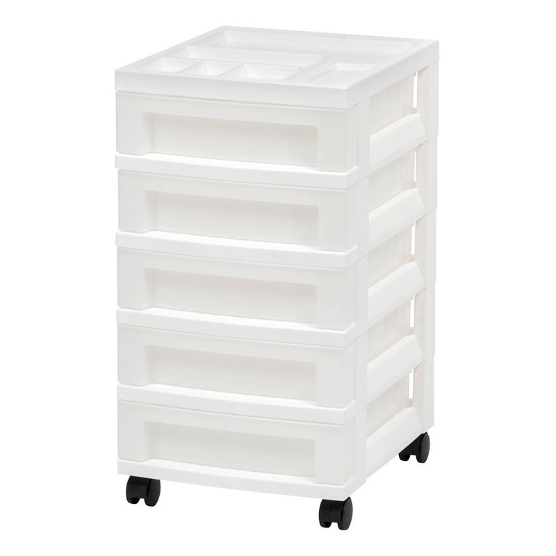 IRIS Drawer Storage Cart with Organizer Top , 1 of 9