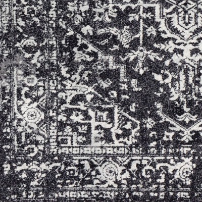 Demeter Classic Black Rectangular Area Rug, 7'10" x 10'3"