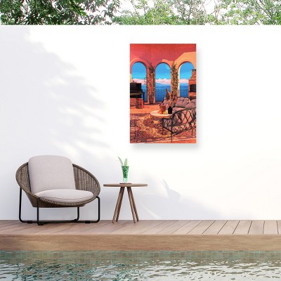 Trademark Fine Art - DEKIMBE MURRAY  Piano Terrace Matted Framed Art