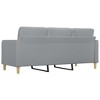vidaXL Fabric 3-Seater Sofa in Light Gray - Comfortable and Stylish with Sturdy Metal Frame for Living Room, Lounge, Office Seating - 4 of 4
